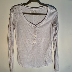 Abercrombie and Fitch White long sleeve